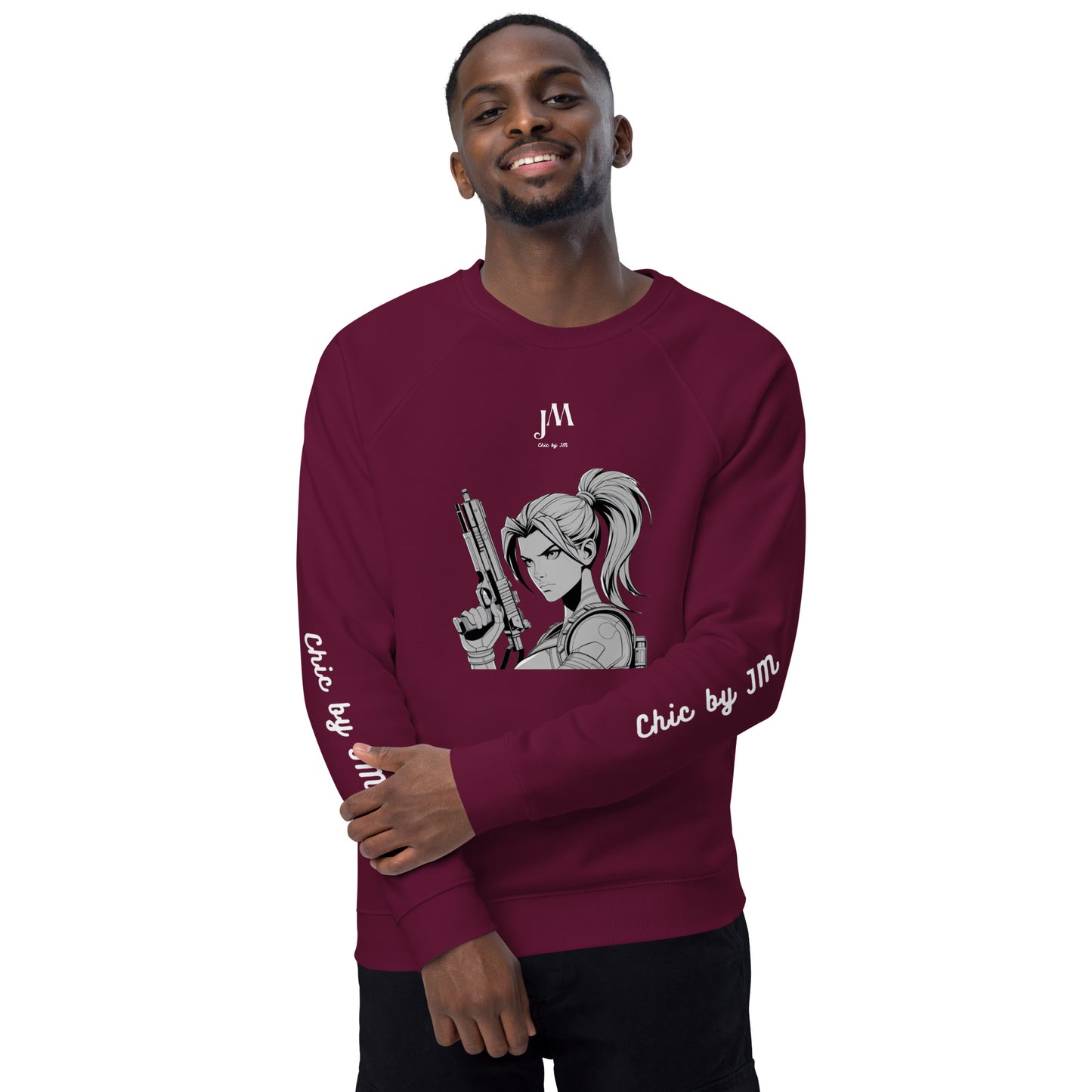 Sweatshirt écologique raglan unisexe JM