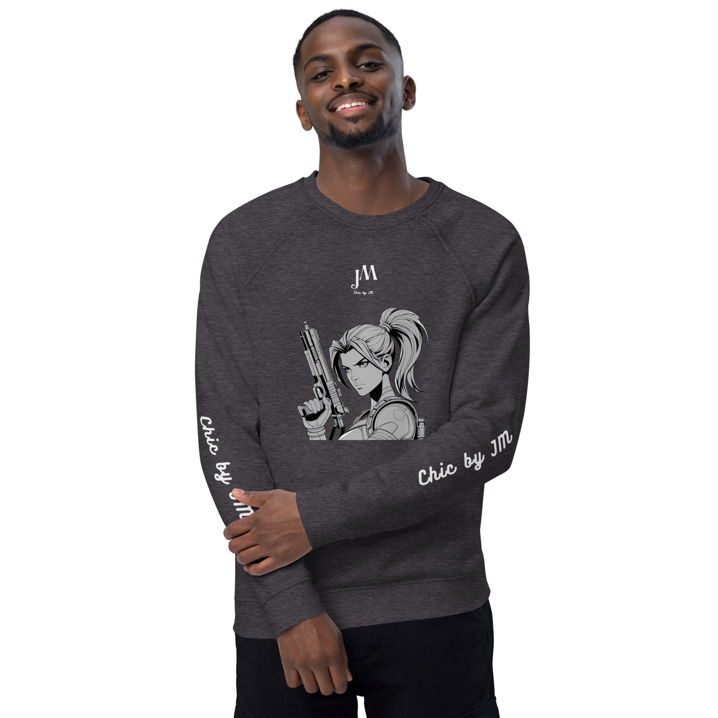 Sweatshirt écologique raglan unisexe JM